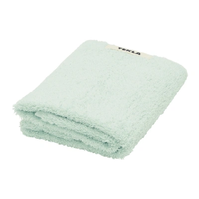 Shop Tekla Green Organic Hand Towel In Mint Green