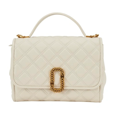 Shop Marc Jacobs The Top Handle Bag In Oatmilk