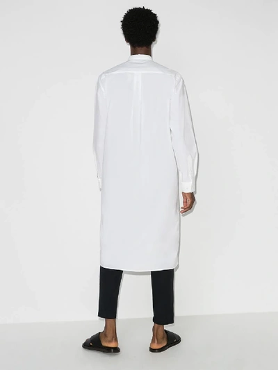 Shop Jw Anderson Mens White Chain-detail Tunic Shirt