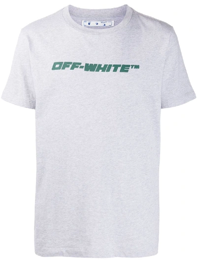 Shop Off-white Trellis Worker Logo-print T-shirt In Grey