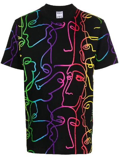 Shop Marcelo Burlon County Of Milan Face Print T-shirt In Black