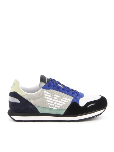 Shop Emporio Armani Multicolour Runner Sneakers