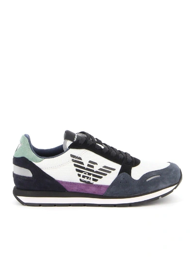 Shop Emporio Armani Multicolour Runner Sneakers