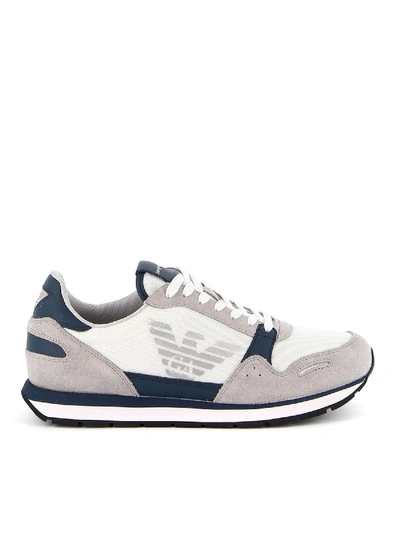 Shop Emporio Armani Multi Fabric Runner Sneakers