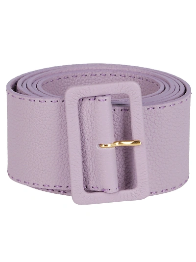 Shop Agnona Lavender Leather Belt In Lilac