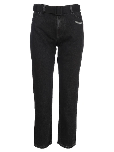 Shop Off-white Off White  Skinny Jeans In Black