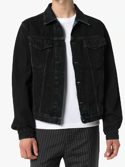 Shop Off-white Black Stencil Arrows Denim Jacket
