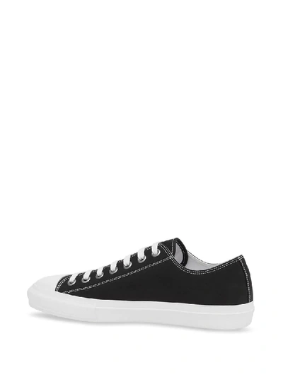 Shop Burberry Logo Print Sneakers In Black