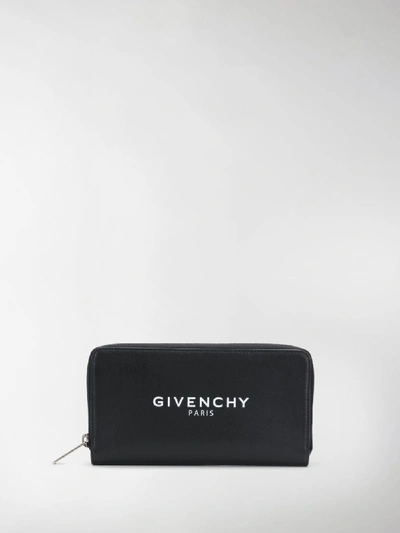 Shop Givenchy Leather Wallet In Black