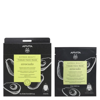 Shop Apivita Express Beauty Tissue Face Mask Moisturizing And Soothing With Avocado 10ml