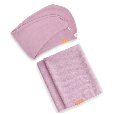 Shop Aquis Lisse Luxe Hair Turban And Hair Towel - Desert Rose Bundle (worth £60)