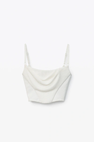 Shop Alexander Wang Draped Corset Top In Ivory