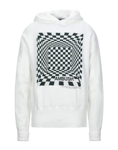 Shop Ambush Man Sweatshirt White Size 2 Cotton, Polyurethane