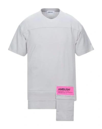 Shop Ambush T-shirts In Light Grey