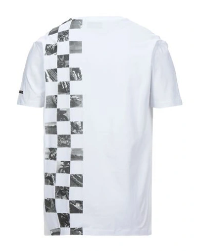 Shop Bikkembergs Man T-shirt White Size M Cotton, Elastane
