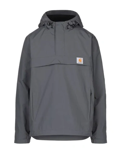 Shop Carhartt Jackets In Steel Grey