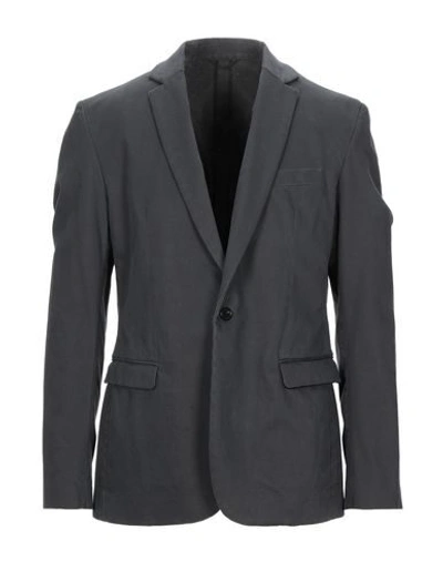 Shop Dondup Suit Jackets In Lead