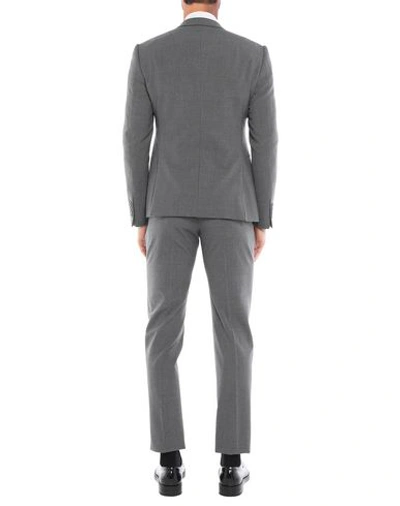 Shop Emporio Armani Man Suit Lead Size 44 Polyester, Virgin Wool, Elastane In Grey