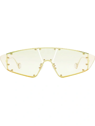 Shop Fenty Techno Mask Sunglasses In Neutrals