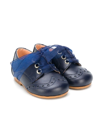Clarys Lace-up Pre-walkers In Blue