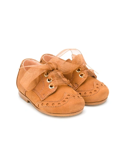 Clarys Lace-up Pre-walkers In Brown