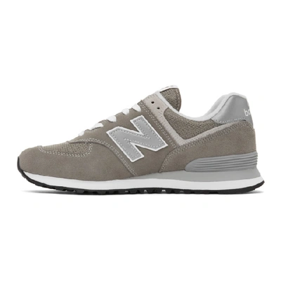 Shop New Balance Grey 574 Core Sneakers In Grey/grey