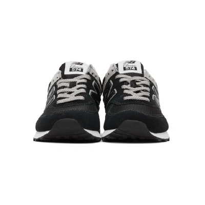 Shop New Balance Black 574 Core Sneakers In Black/black