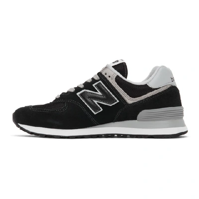 Shop New Balance Black 574 Core Sneakers In Black/black