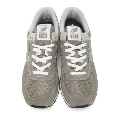 Shop New Balance Grey 574 Core Sneakers In Grey/grey