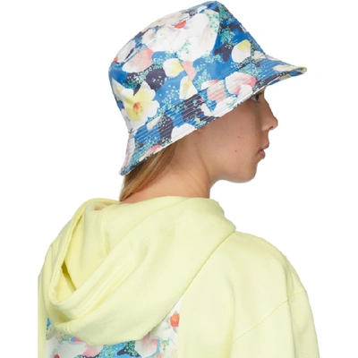 Shop Kenzo Blue Vans Edition Floral Bucket Hat In Blue Floral