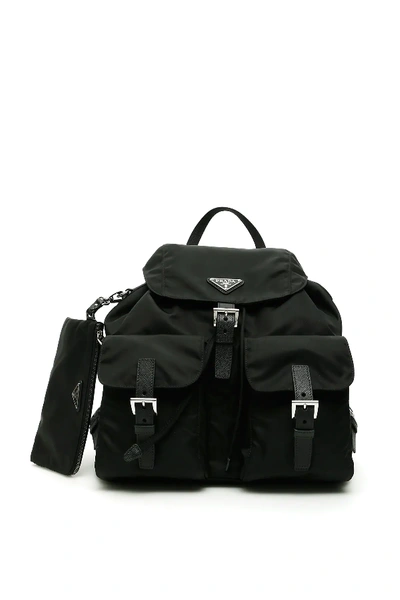 Shop Prada Nylon Backpack In Black