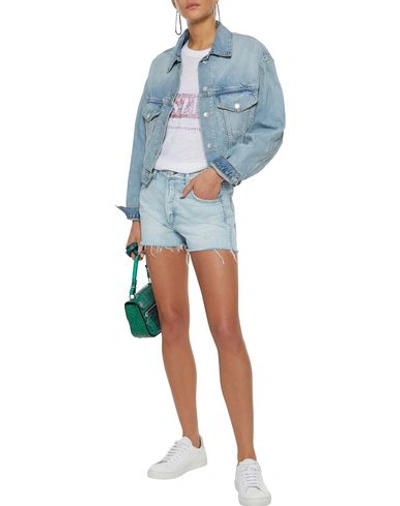 Shop Amo Denim Shorts In Blue