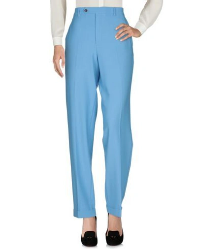 Shop Essentiel Antwerp Woman Pants Azure Size 6 Polyester, Virgin Wool, Elastane In Blue