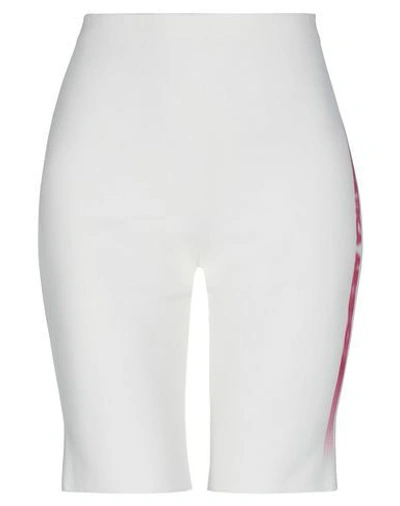 Shop Artica Arbox Artica-arbox Woman Shorts & Bermuda Shorts Ivory Size Xs Viscose, Polyester In White
