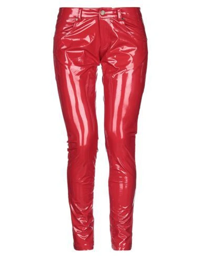 Shop Frankie Morello Pants In Red