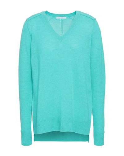 Shop Duffy Cashmere Blend In Turquoise