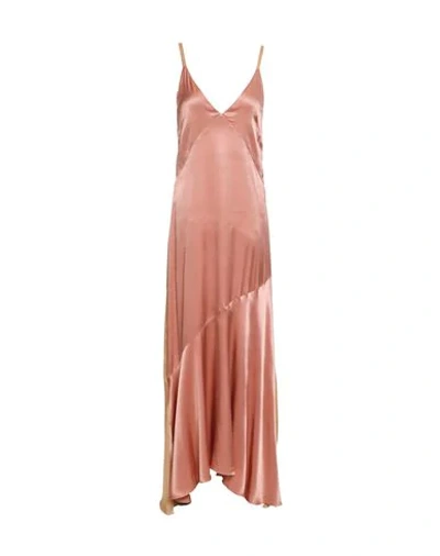 Shop Les Héroïnes By Vanessa Cocchiaro Long Dress In Pale Pink