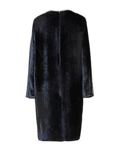 Shop Fabiana Filippi Woman Midi Dress Midnight Blue Size 6 Viscose, Silk In Dark Blue