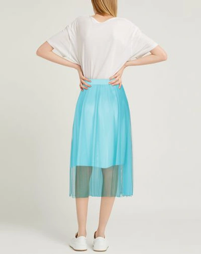 Shop Patrizia Pepe Midi Skirts In Turquoise
