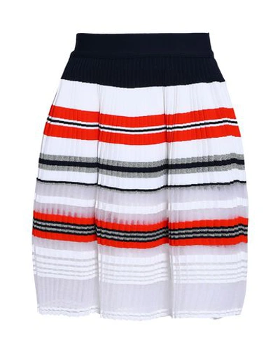 Shop Antonino Valenti Knee Length Skirt In White