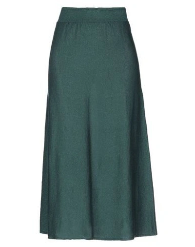 Shop Chiara Bertani Midi Skirts In Dark Green