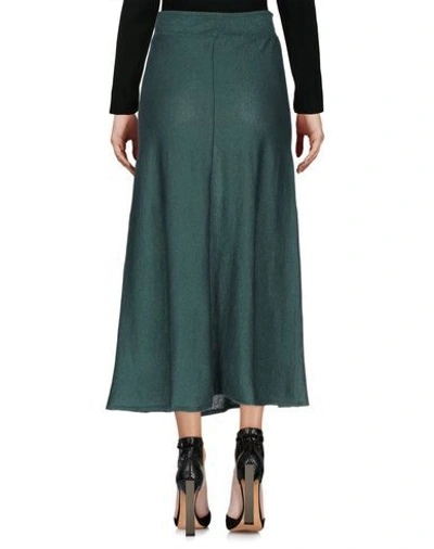 Shop Chiara Bertani Midi Skirts In Dark Green