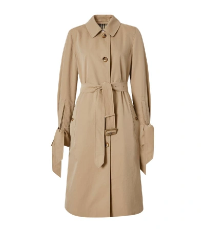 Shop Burberry Tie-cuff Gabardine Car Coat