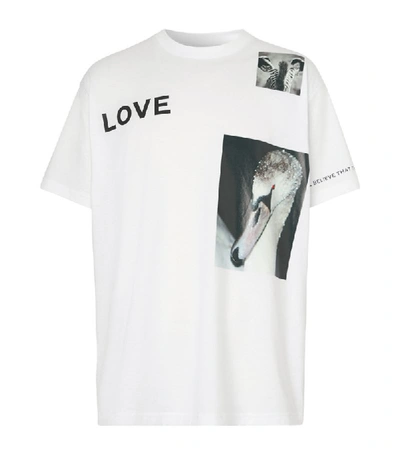 Shop Burberry Montage Print Cotton T-shirt