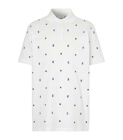 Shop Burberry Embroidered Polo Shirt