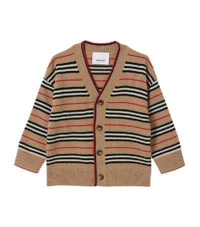 Shop Burberry Kids Icon Stripe Cardigan (6-24 Months)