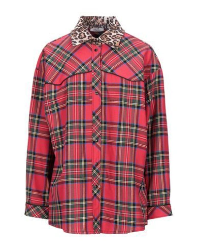 Motel Patterned Shirts & Blouses In Red