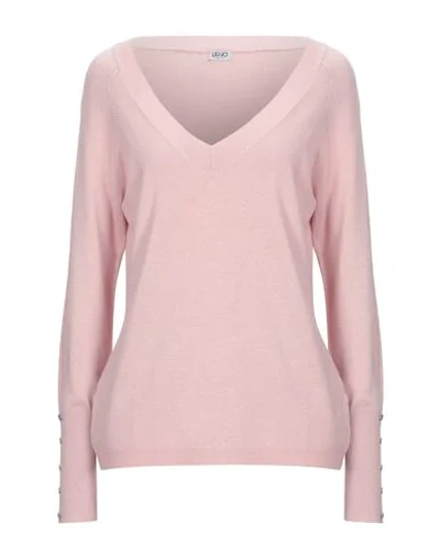 Shop Liu •jo Sweater In Pale Pink