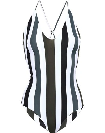 Shop Mikoh Woman One-piece Swimsuit White Size S Nylon, Elastane