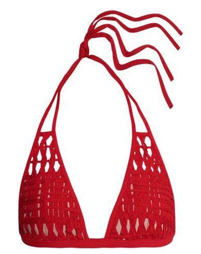 Shop La Perla Bikini Tops In Red